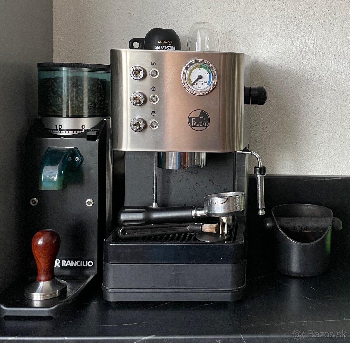 Kavovar La Pavoni Puccino PCL a mlyncek Rancilio Rocky