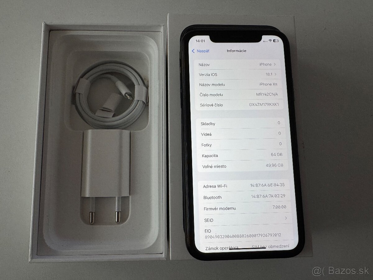 Apple iPhone Xr 64gb BLACK zdravie 100% ako NOVY