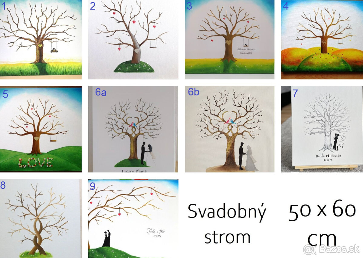 Svadobné stromy - 50x60 cm