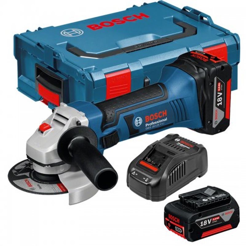 Bosch GWS 18-125V-Li 2x 5Ah + GBH 180-Li