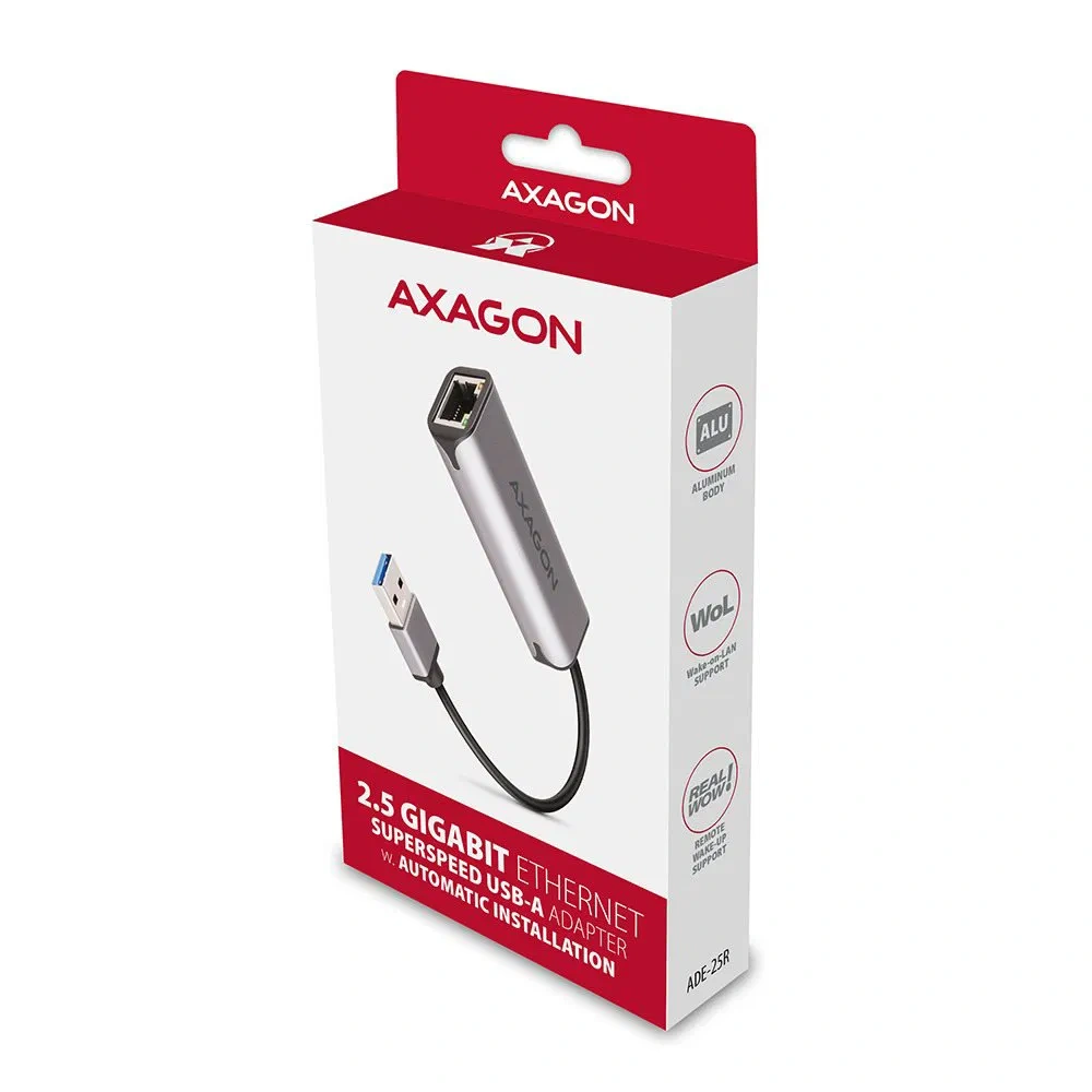 AXAGON ADE-25R, 2.5 Gigabit sieťová karta usb A