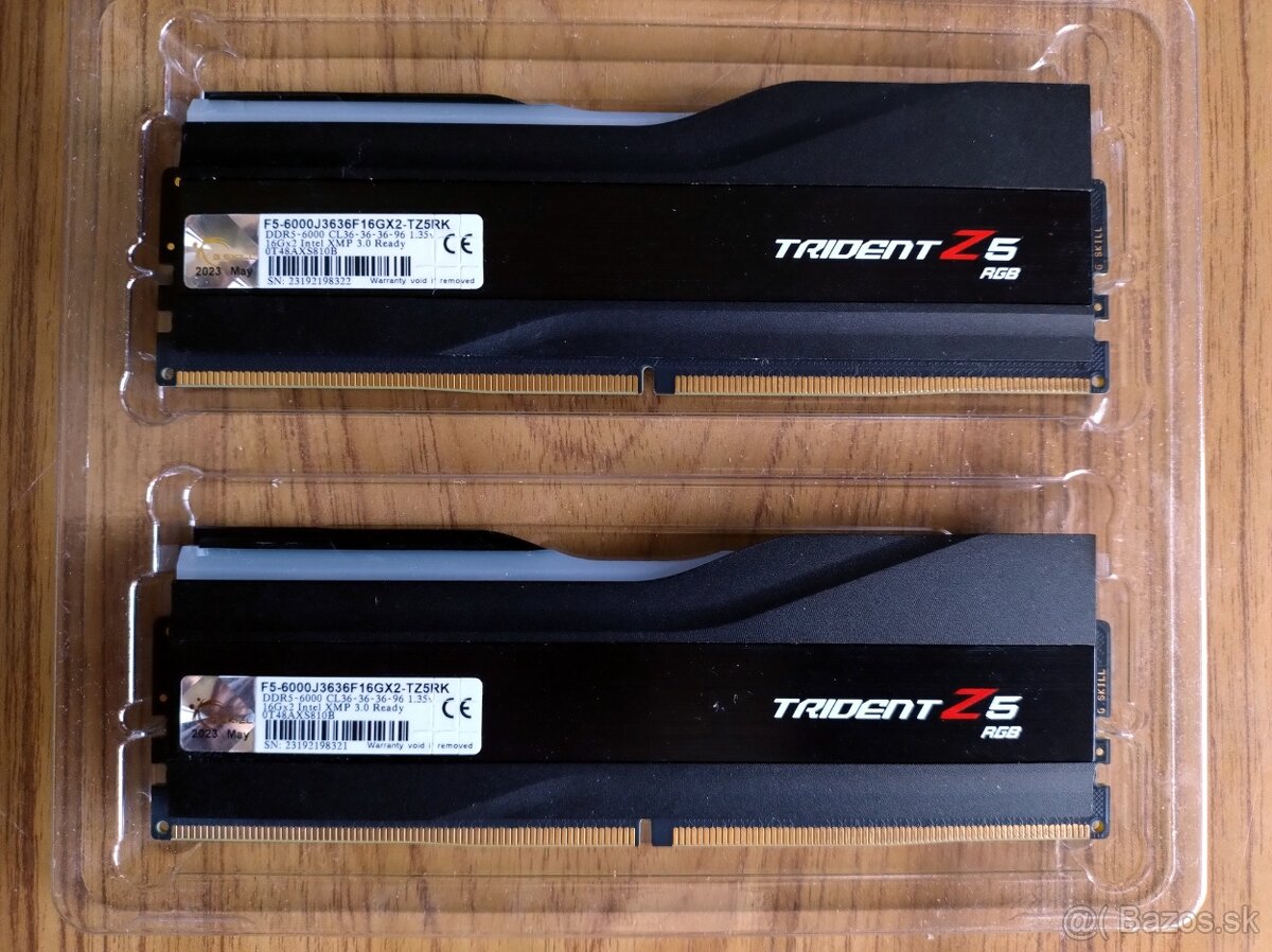 32GB 16xGBx2 DDR5-6000 G.SKILL TRIDEND Z5 RGB CL36 RAM pamäť