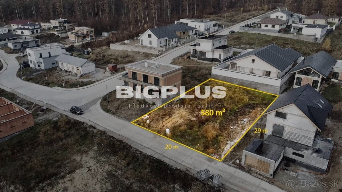 Na predaj stavebný pozemok s výmerou 580 m² vo vyhľadávanej