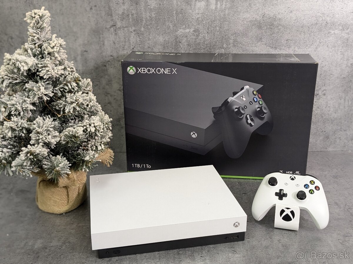 Xbox One X 1TB biele, ovládač, 1 náhodná hra + darčeky