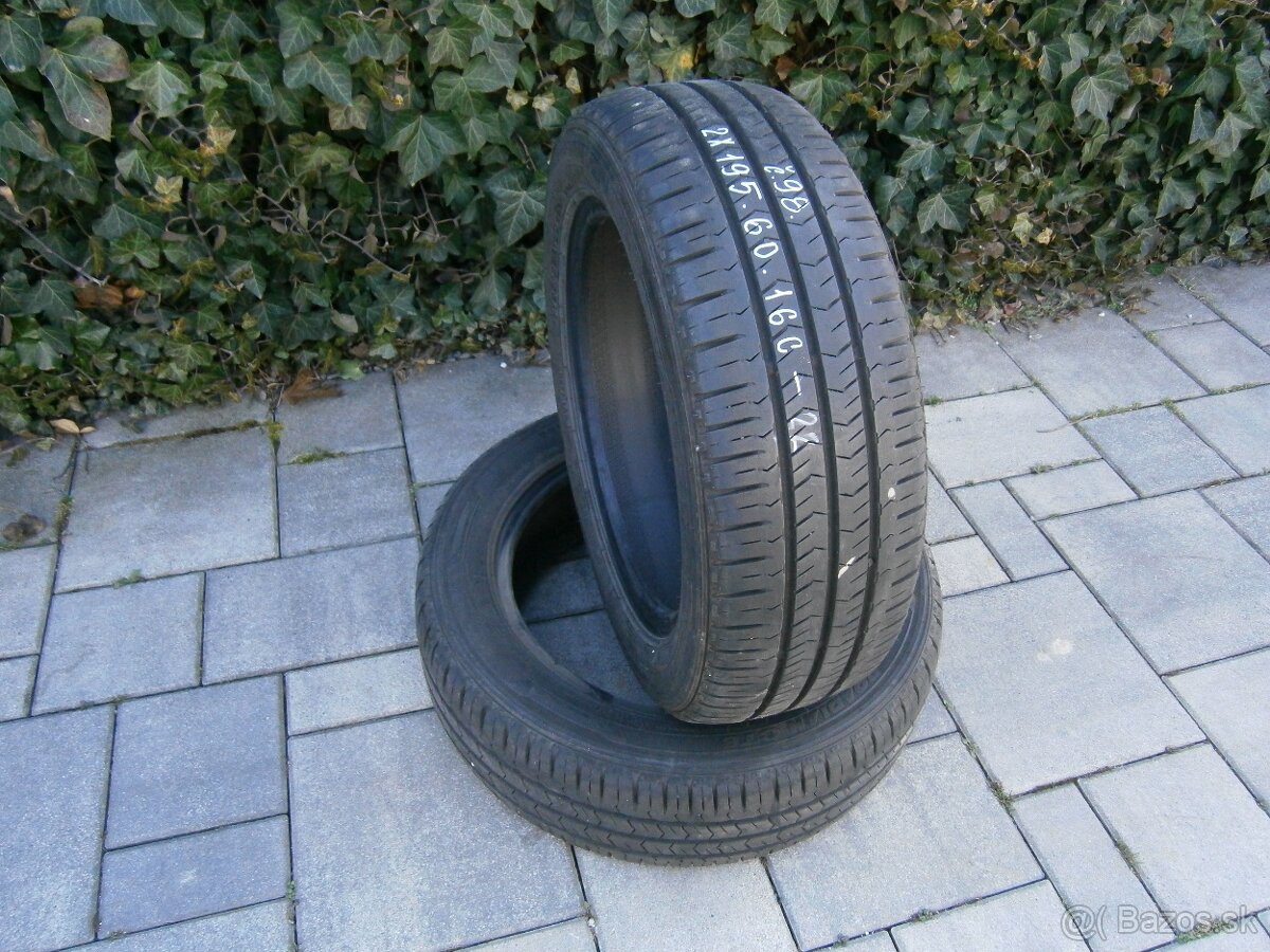 Predám 2x letné pneu NEXEN 195/60 R16C 99/97H