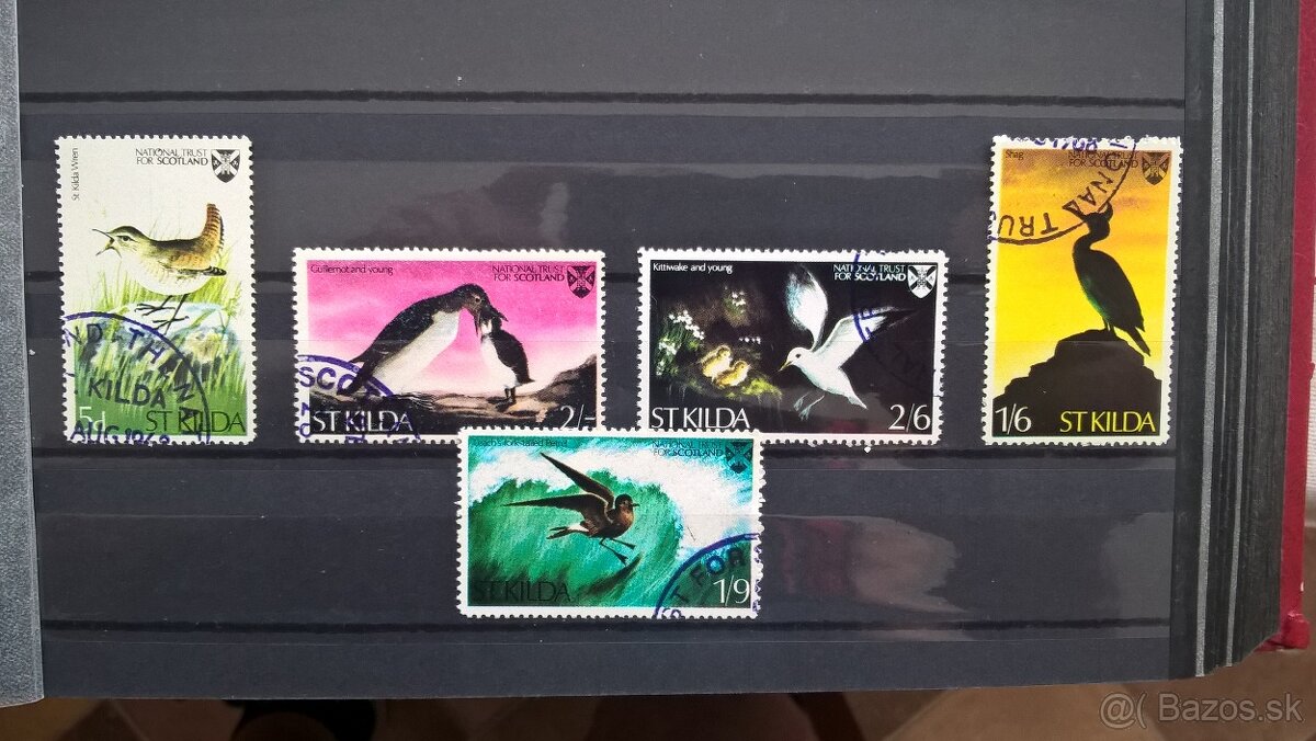 Poštové známky č.332 - St. Kilda - vtáci