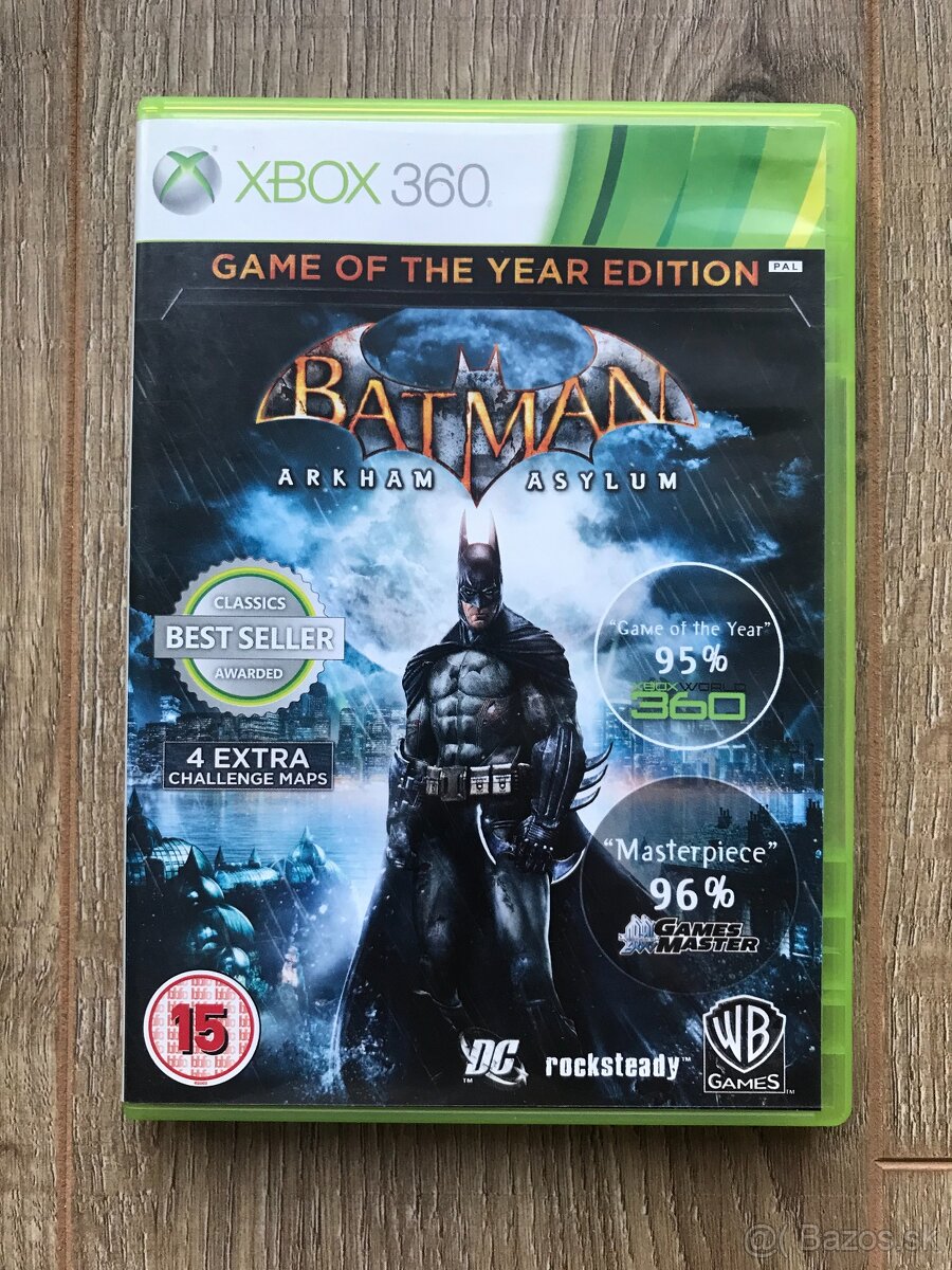 Batman Arkham Asylum Game of The Year na Xbox 360