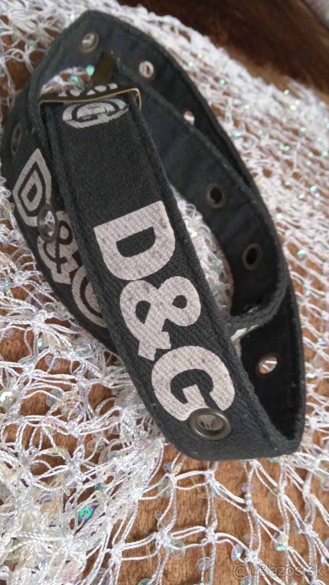 D&G cierno biely opasok unisex