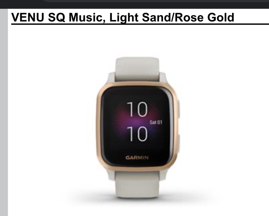 Predám Garmin Venu SQ Music light Sand/rose gold