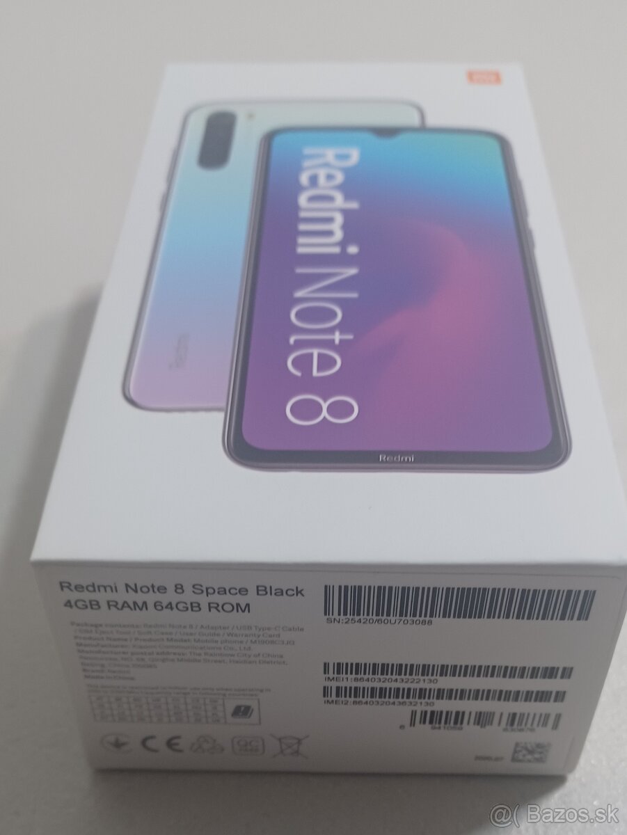 Zachovalý smartfón Xiaomi RED Mi Note 8