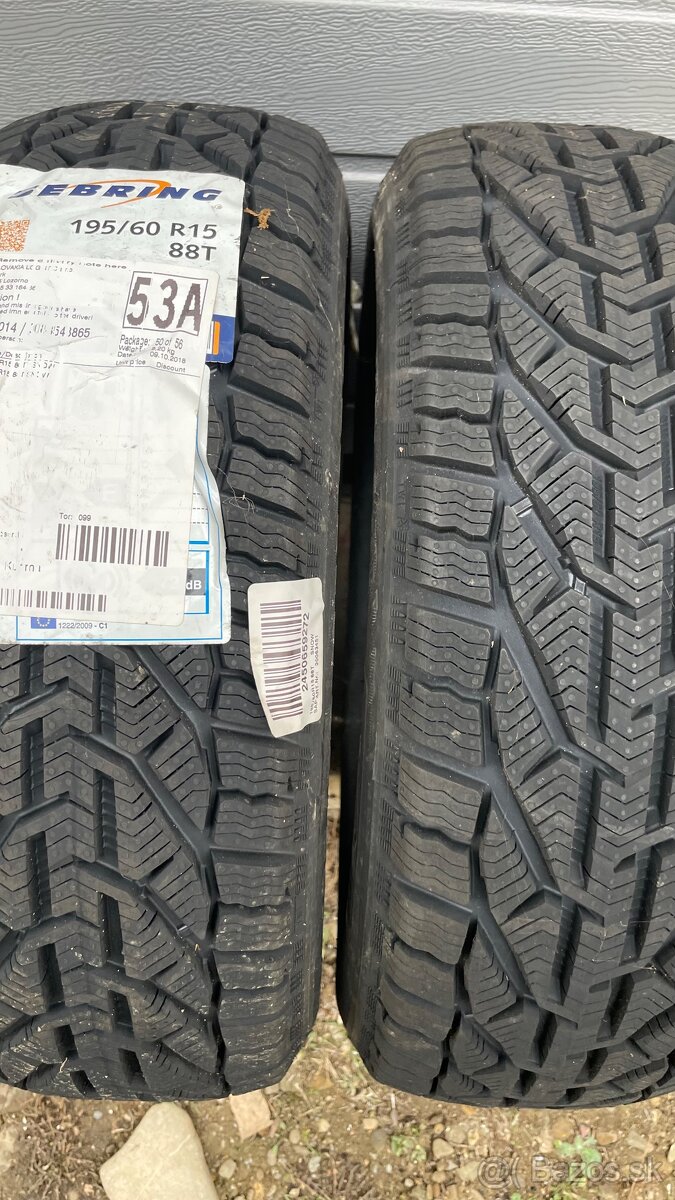 Predám nové zimné pneu Sebring 195/60 r15 88T