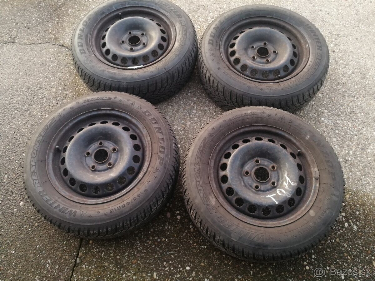 5x112R15 VW-Škoda-Seat-Audi+zimné 195/65R15 Dunlop