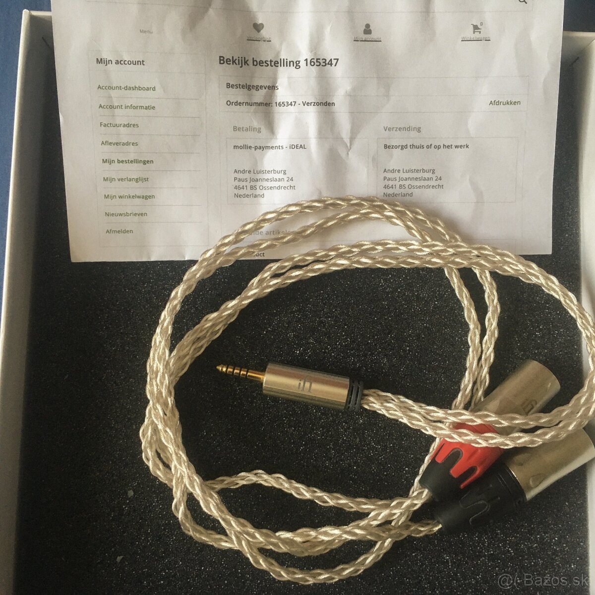 ifi audio 4.4mm xlr symetricky kabel 1m