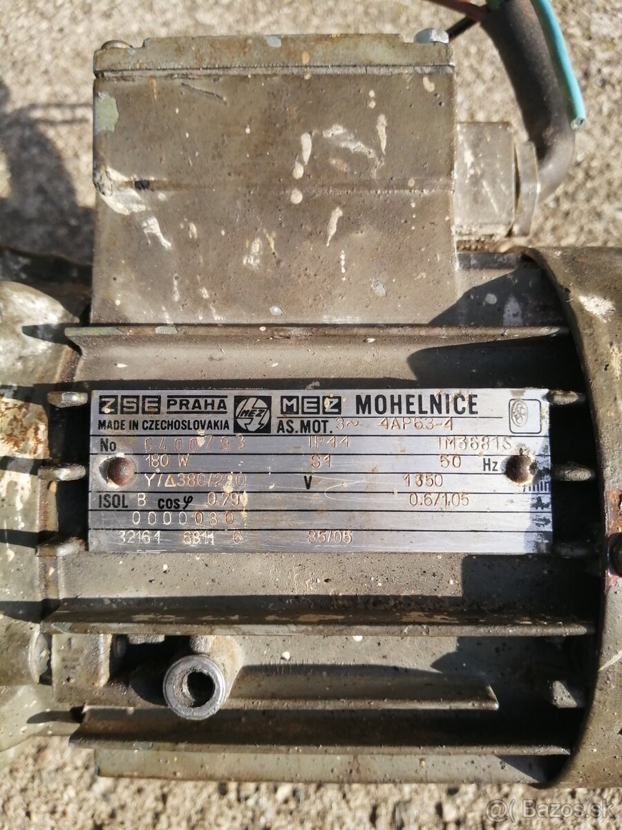 Elektromotor MEZ Mohelnice 180 W, 1350ot /min, 400V