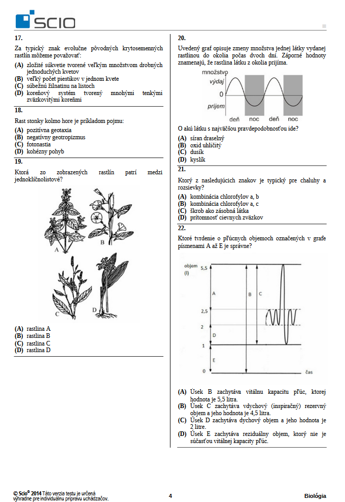 SCIO- precvičenie- bio, chem