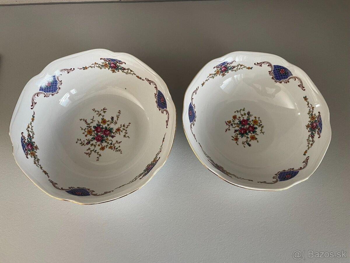 Set 2x porcelánová misa Bohemia Czechoslovakia