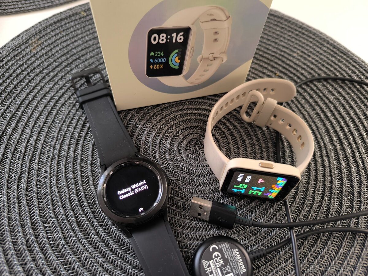 Samsung Galaxy Watch 4 Classic a Redmi Watch 2 Lite