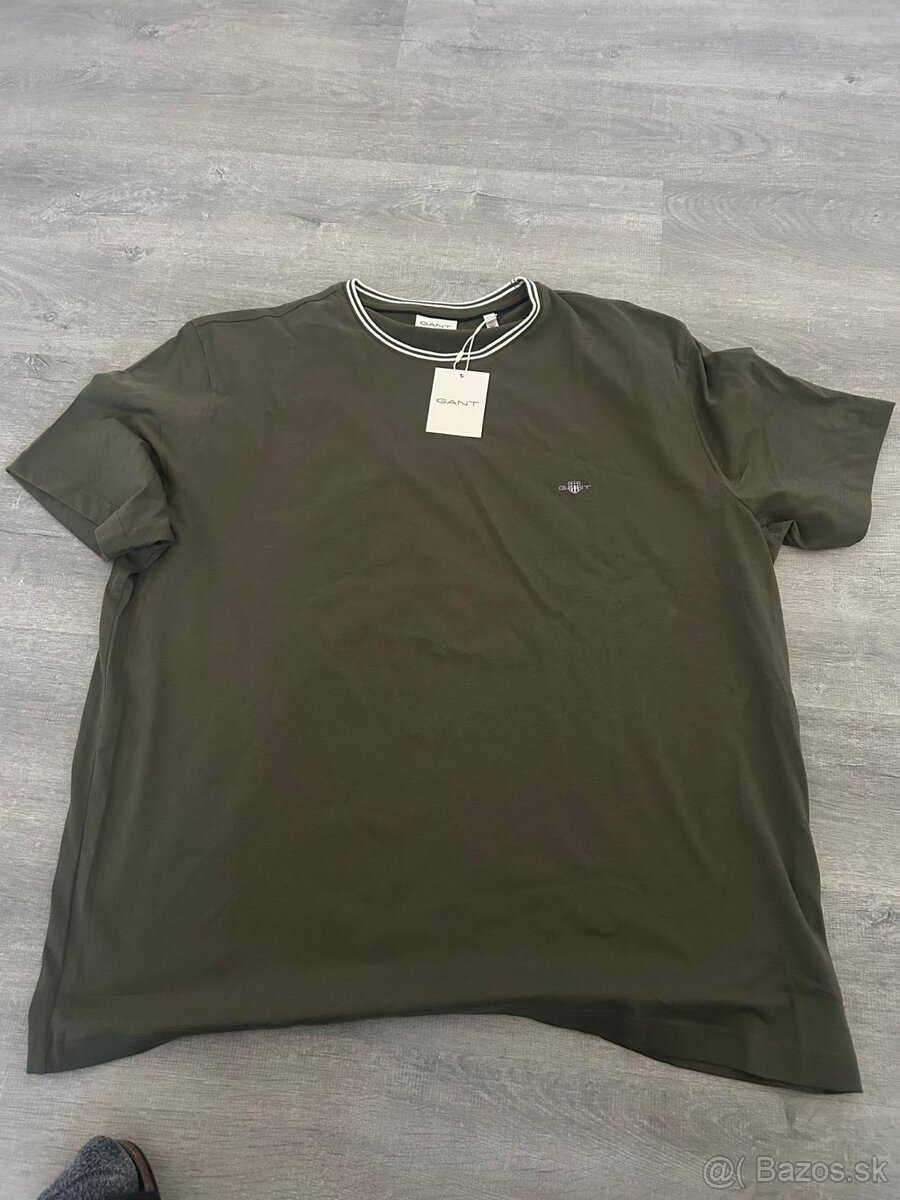 GANT 3XL tričko Junioer Green