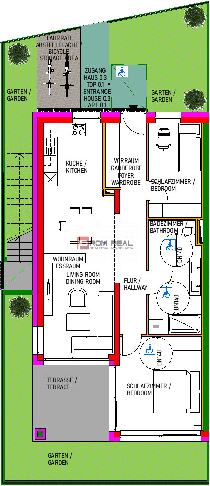 Rezidencia LEISSERHOF Dom 3 Byt 1 Prízemie