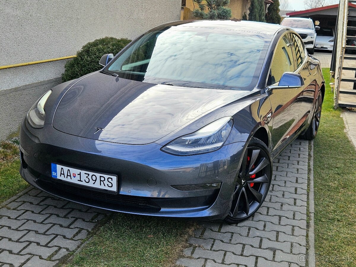 TESLA MODEL 3 PERFORMANCE GREY, LONG RANGE, DUAL MOTOR, 4×4,