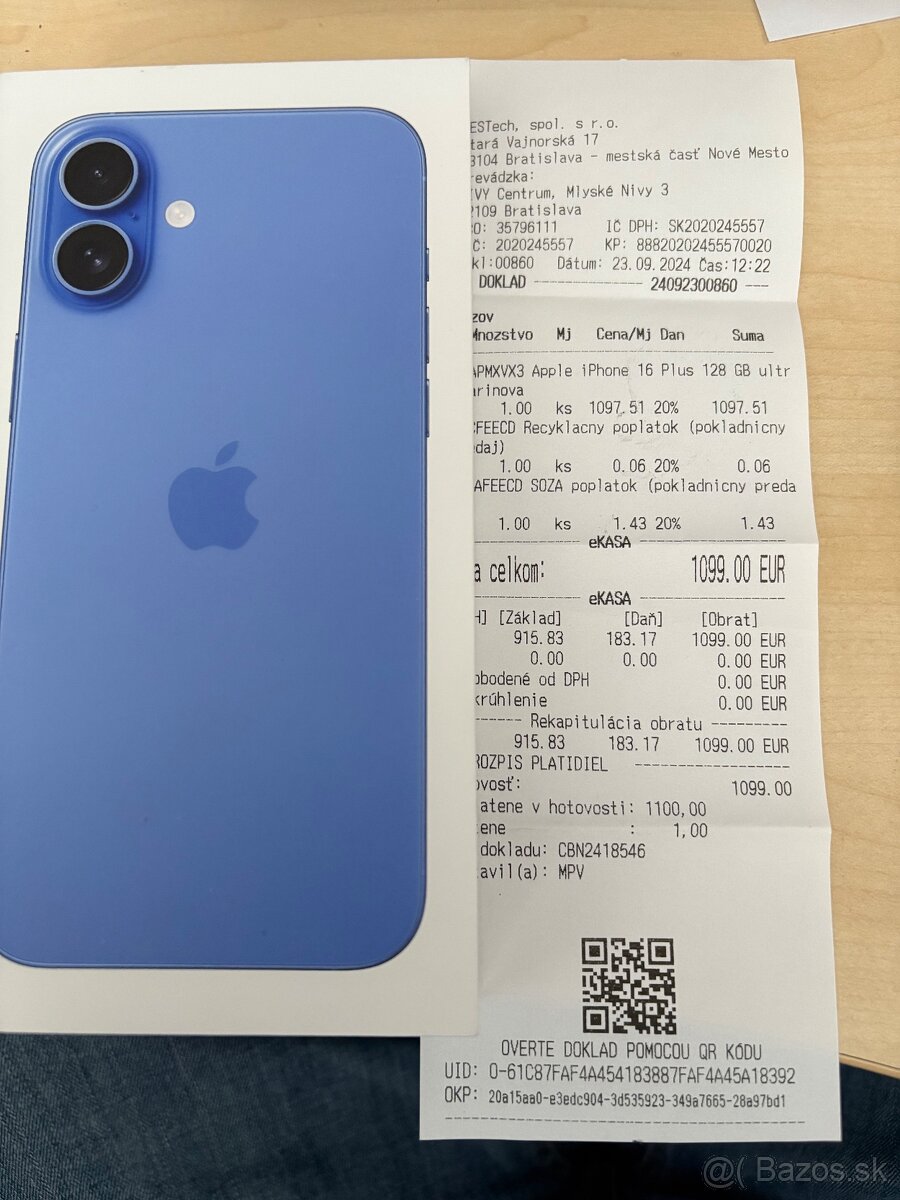 Predám Vymením Iphone 16 plus 128 GB