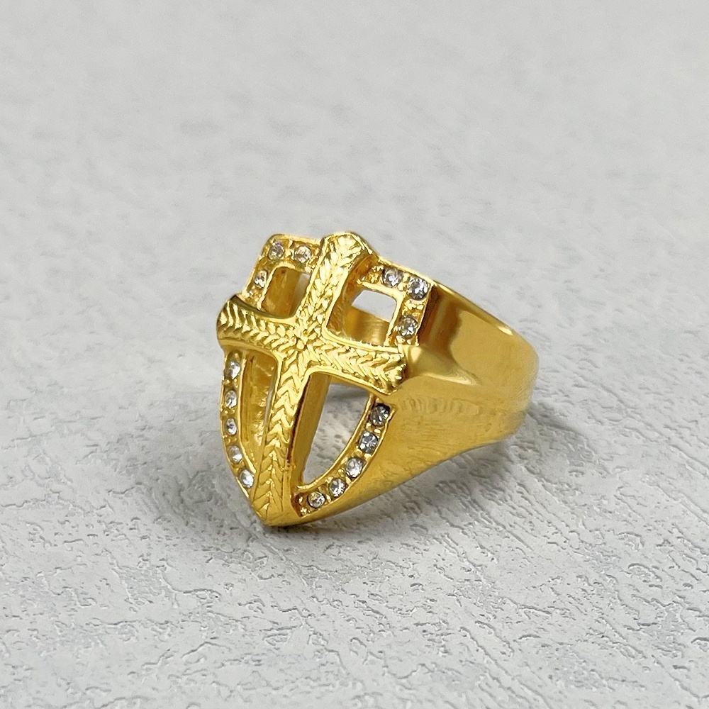 Pánsksy prsteň - CHIRURGICKÁ OCEĽ pozl.18K GOLD - TEMPLAR