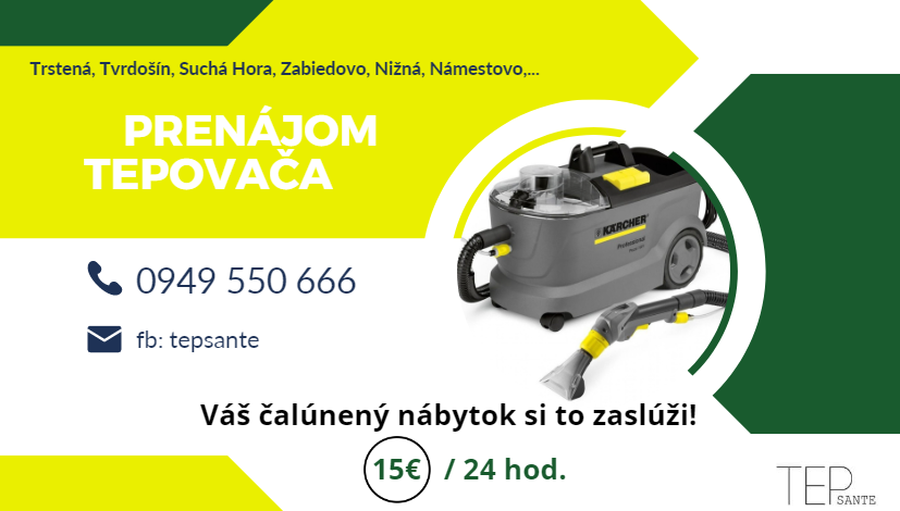 Požičiam/ Prenájom tepovača profesionálneho tepovača Karcher