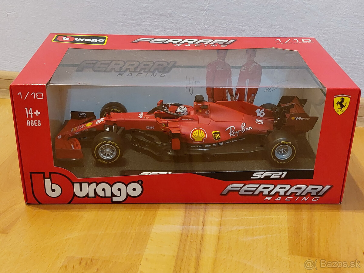 Charles Leclerc Ferrari SF21 F1 2021 Bburago 1:18