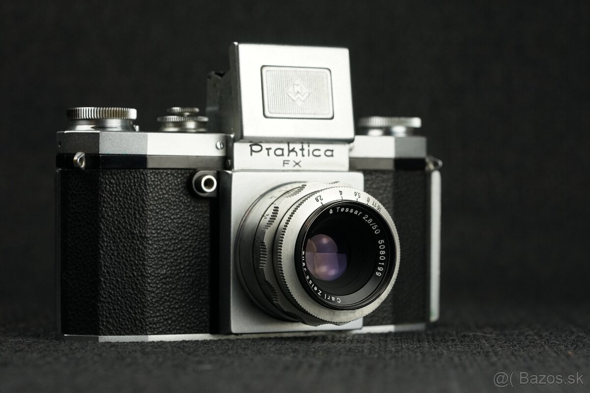 Praktica FX + CZJ Tessar 50mm f2,8 silver slim M42