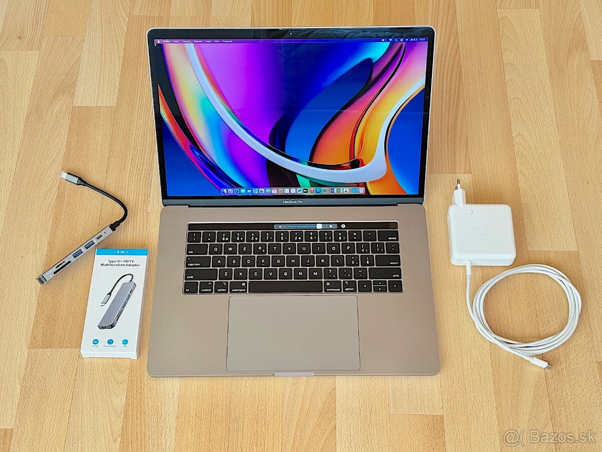 MacBook Pro 15" (2018) i7-2.6GHz,6j/16GB/512GB, TOP STAV