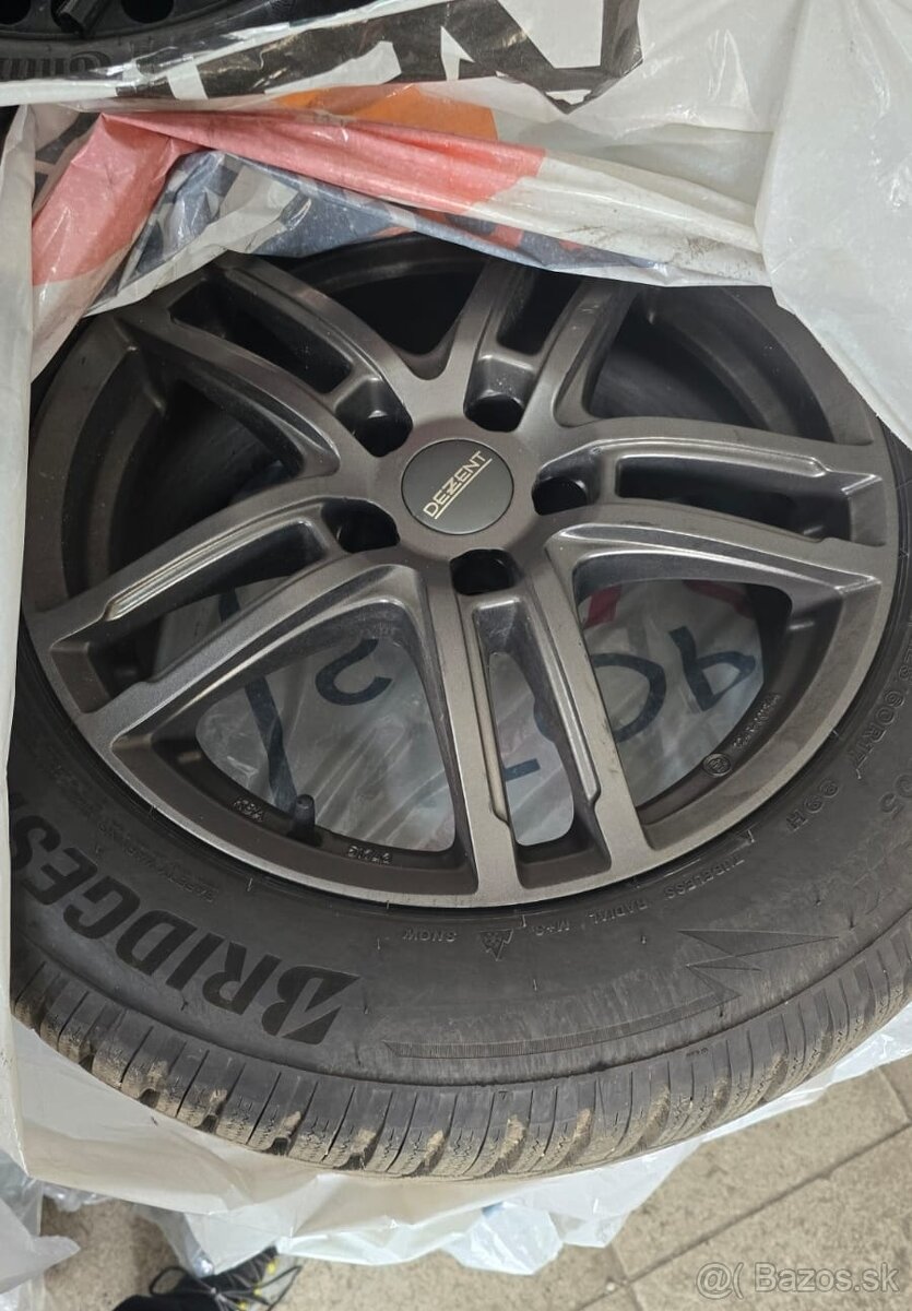 Dezent elektrony r17 5x112  + zimnè pneu Bridgestone