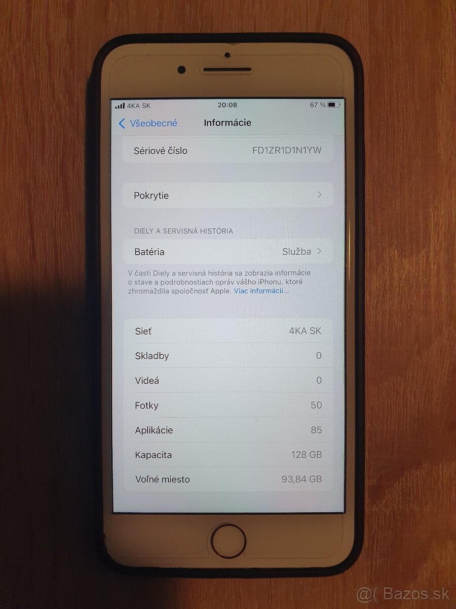 Predám Iphone 8 plus Gold 128GB