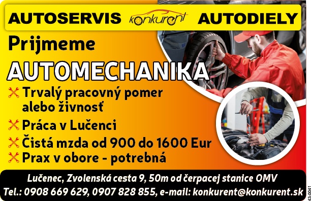 Hľadáme automechanika Lučenec