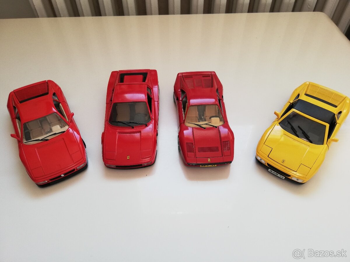 1:24 Bburago 4ks FERRARI modely 80 roky