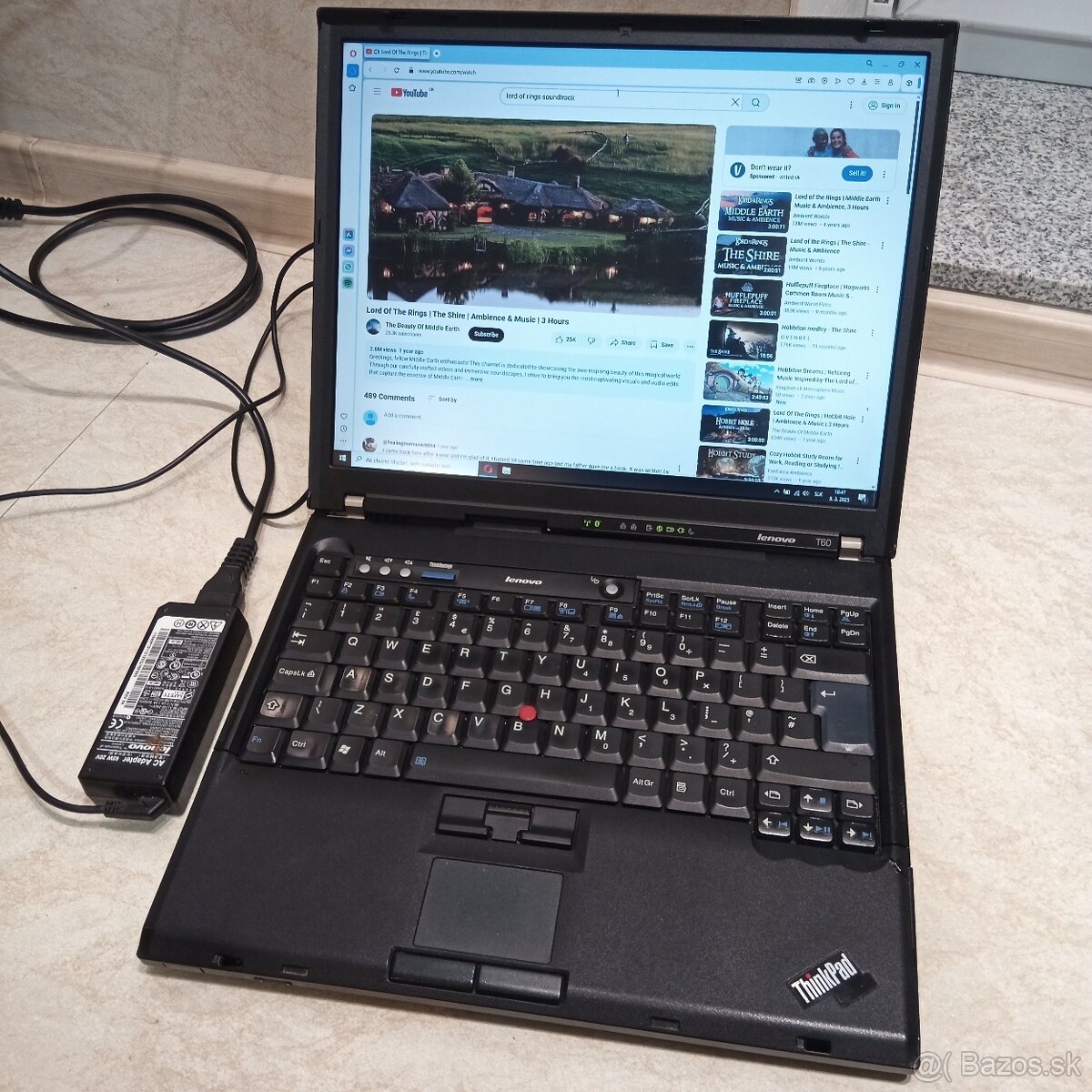 IBM LENOVO THINKPAD T61, Win 10, 4gb ram, 120gb hdd, Intel