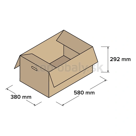 Kartónové krabice 5VVL 580x380x292mm