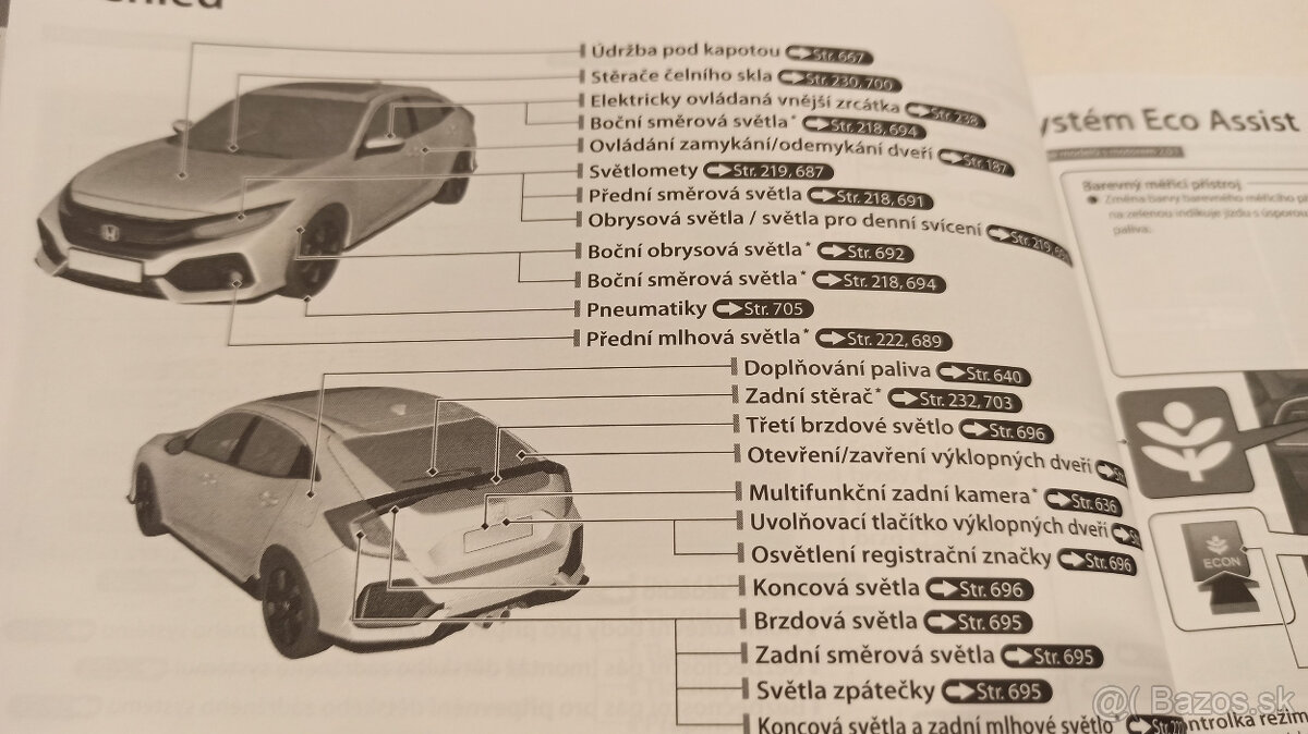 HONDA CIVIC X  - uživatelská příručka - návod na obsluhu