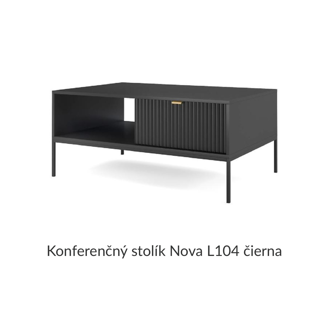 Čierny konferenčný stolík Nova