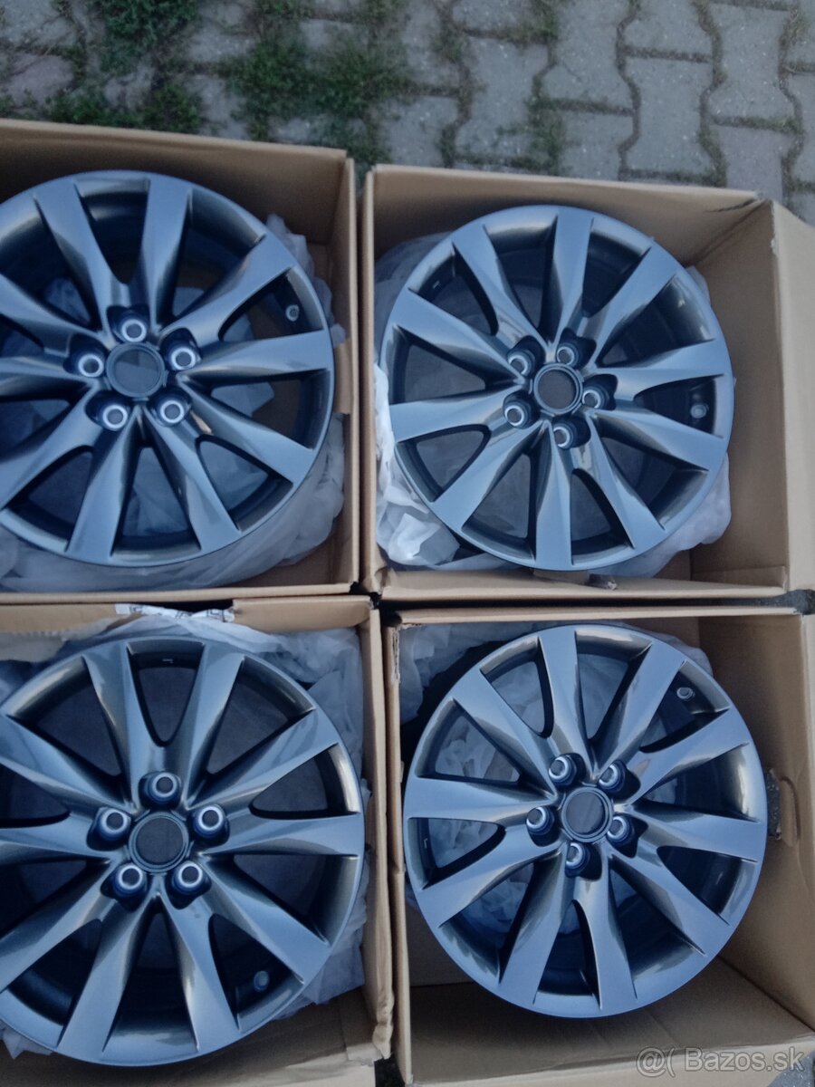 Mazda 17"originálne hliníkové disky+Kia,hyundai,Suzuki,dacia