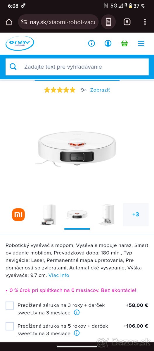 Predám Robotický vysávač Xiaomi 20+