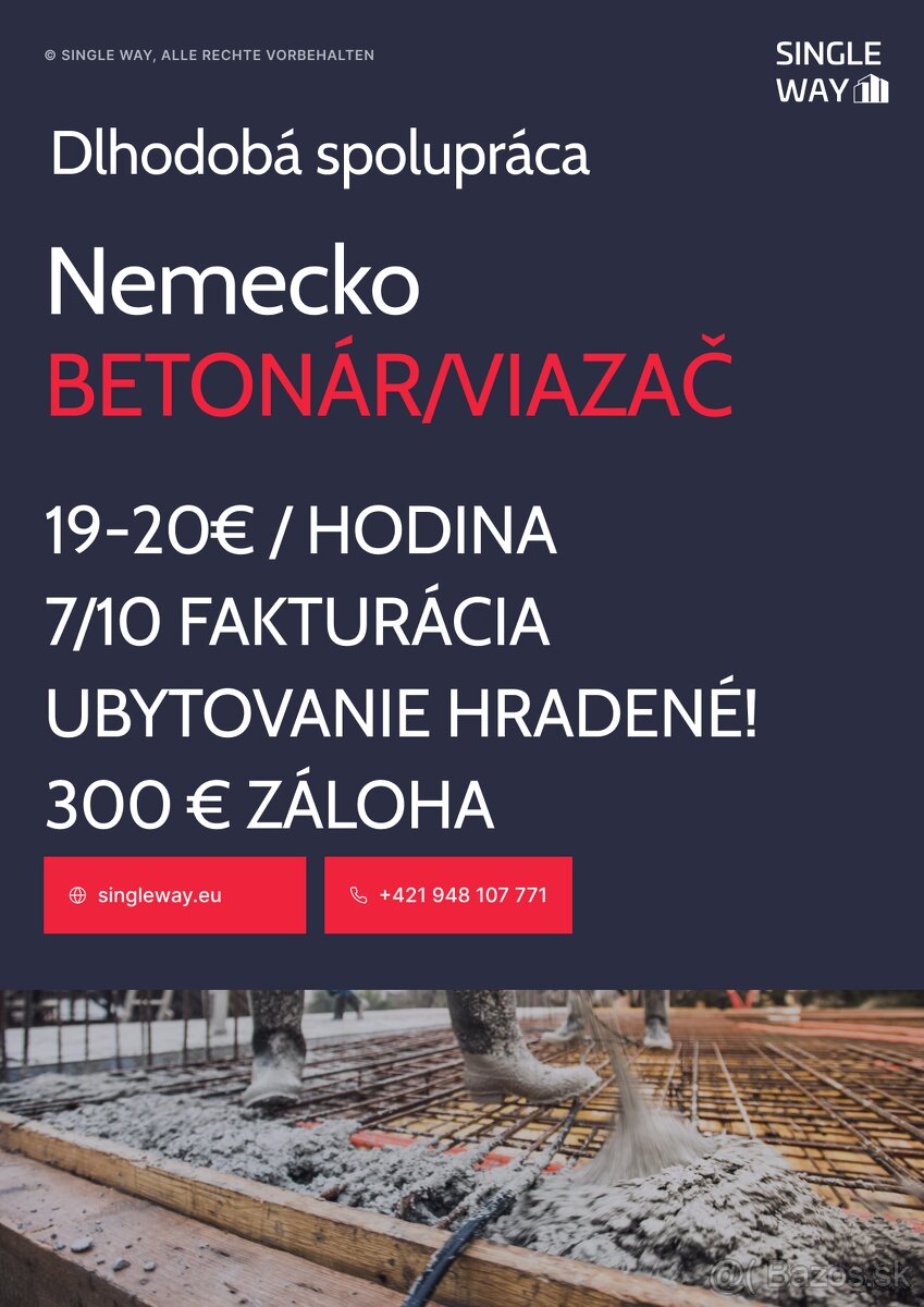 Nemecko BETONÁR/VIAZAČ