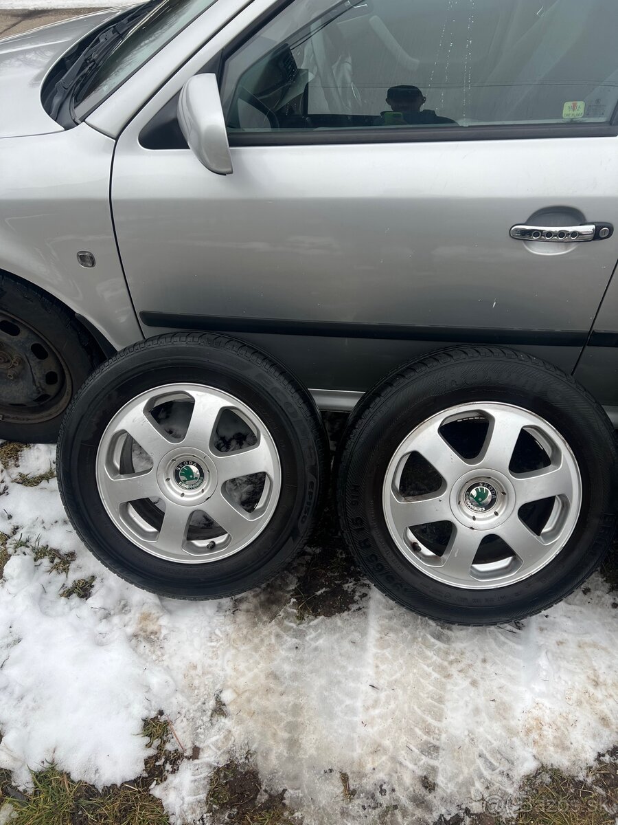 kolesá 5x100 195/65 letné pneu škoda octavia