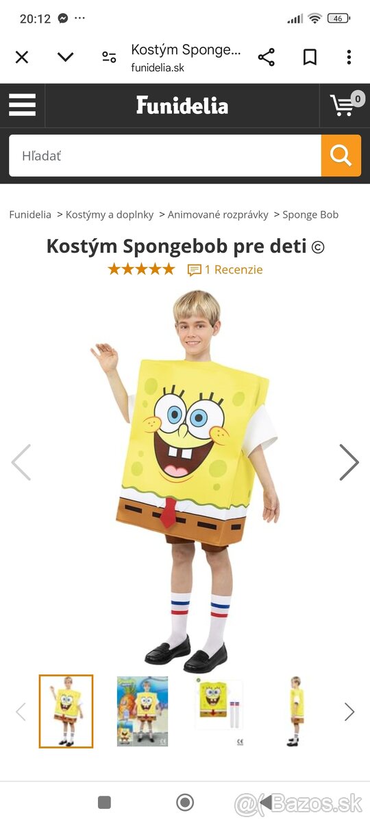 Karnevalová maska - SpongeBob