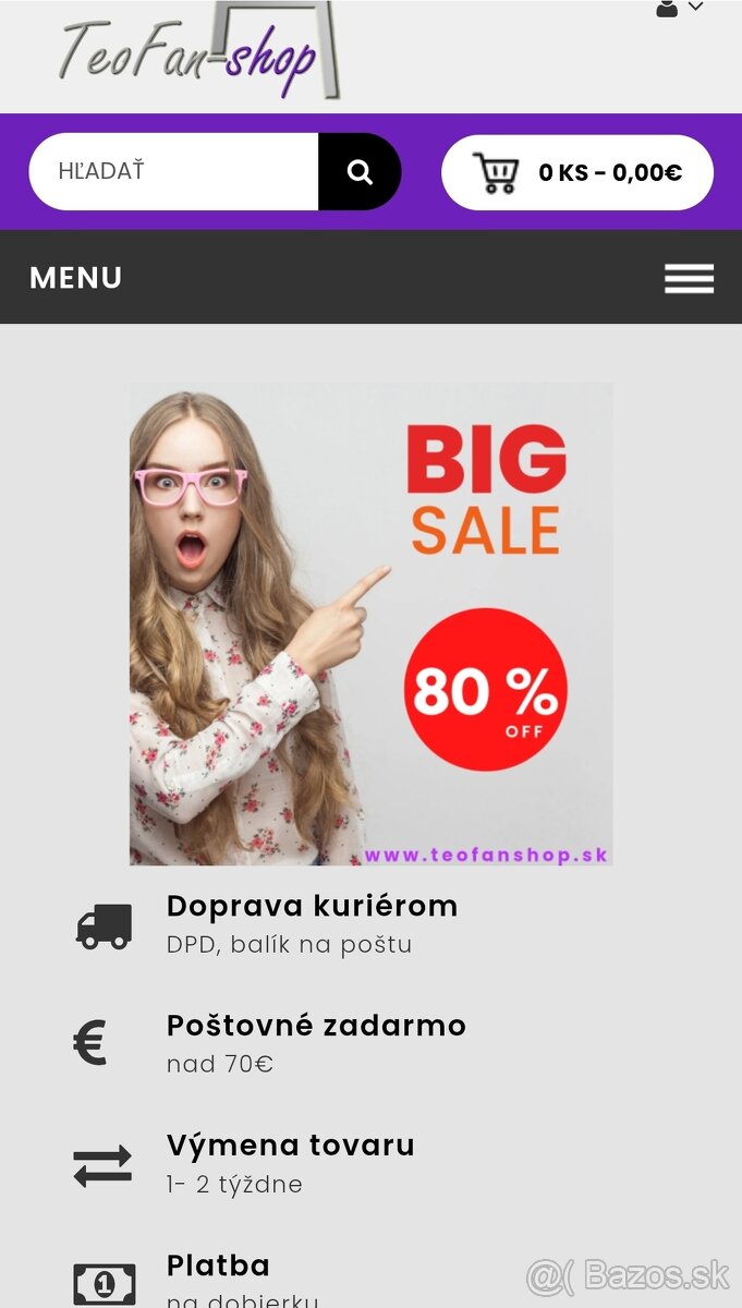 PREDÁM ESHOP s tovarom