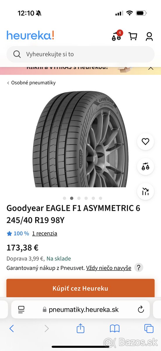 Goodyear EAGLE F1 ASYMMETRIC 6 245/40 R19 98Y