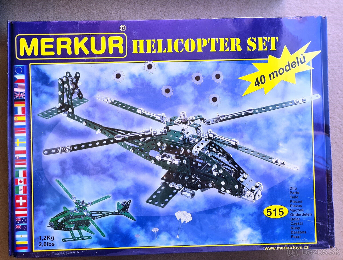 Zabalený Merkur helikopter set + nekompletný Merkur 3 Set