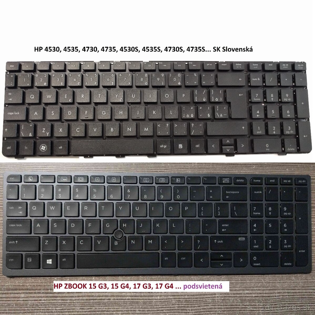 Klavesnice HP 4530S, 4535S, 4730 SK // HP Zbook 15 17 G3 G4