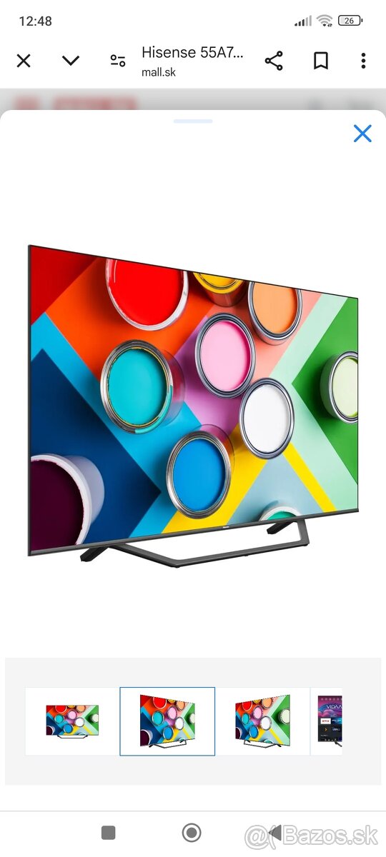 Hisense Smart tv 4k UHD 55A7GQ