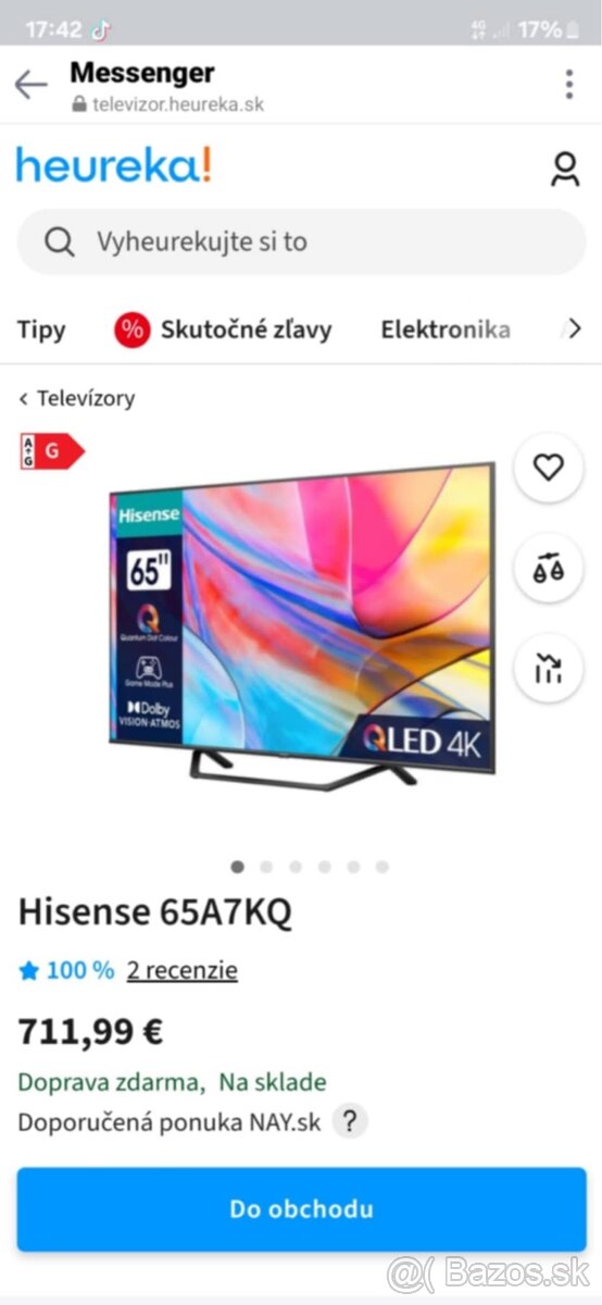 HISENSE 65A7KQ