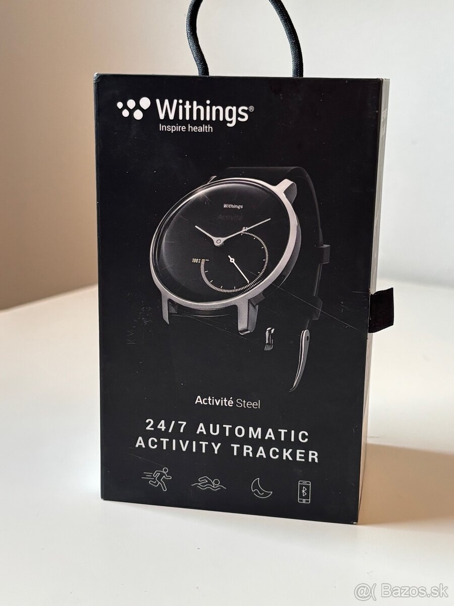 Withings Active Steel, čiernej farby 38mm